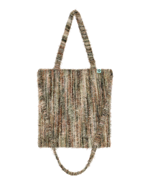 HERETIC（ヘレティック）の「KNIT STRIPE TOTE BAG / khaki（トートバッグ・レディース・その他・FREE）」の2枚目の写真