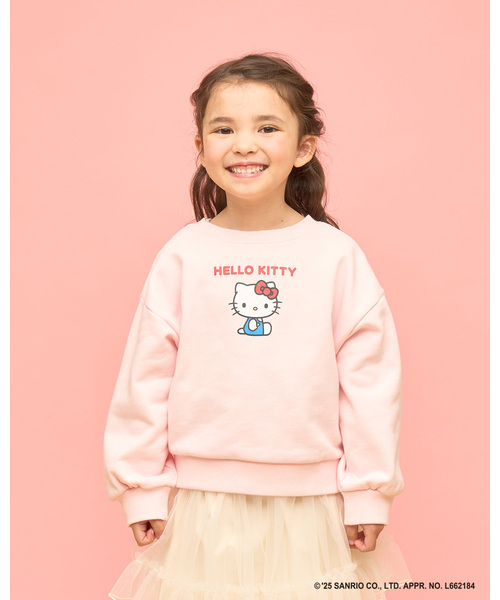 Lycee mine（リセマイン）の「【サンリオキャラクターズ】【どちらが前でもOK】【速乾裏毛】ハローキティ立体リボン付きスウェット（スウェット・キッズ・ブラック/ブルーグレー/ライトピンク/アイボリー・140cm/130cm/120cm/110cm/100cm）」の4枚目の写真