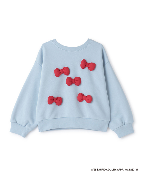 Lycee mine（リセマイン）の「【サンリオキャラクターズ】【どちらが前でもOK】【速乾裏毛】ハローキティ立体リボン付きスウェット（スウェット・キッズ・ブラック/ブルーグレー/ライトピンク/アイボリー・140cm/130cm/120cm/110cm/100cm）」の6枚目の写真