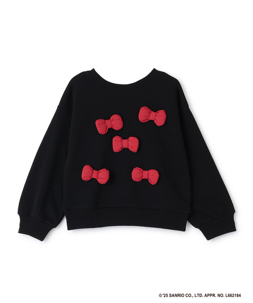 Lycee mine（リセマイン）の「【サンリオキャラクターズ】【どちらが前でもOK】【速乾裏毛】ハローキティ立体リボン付きスウェット（スウェット・キッズ・ブラック/ブルーグレー/ライトピンク/アイボリー・140cm/130cm/120cm/110cm/100cm）」の7枚目の写真