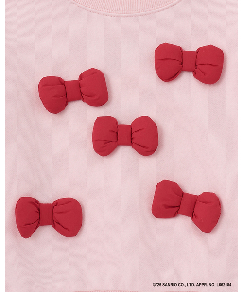 Lycee mine（リセマイン）の「【サンリオキャラクターズ】【どちらが前でもOK】【速乾裏毛】ハローキティ立体リボン付きスウェット（スウェット・キッズ・ブラック/ブルーグレー/ライトピンク/アイボリー・140cm/130cm/120cm/110cm/100cm）」の11枚目の写真