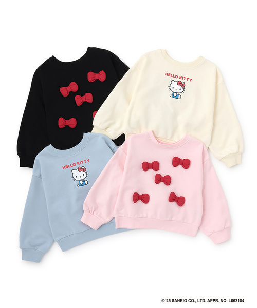 Lycee mine（リセマイン）の「【サンリオキャラクターズ】【どちらが前でもOK】【速乾裏毛】ハローキティ立体リボン付きスウェット（スウェット・キッズ・ブラック/ブルーグレー/ライトピンク/アイボリー・140cm/130cm/120cm/110cm/100cm）」の15枚目の写真