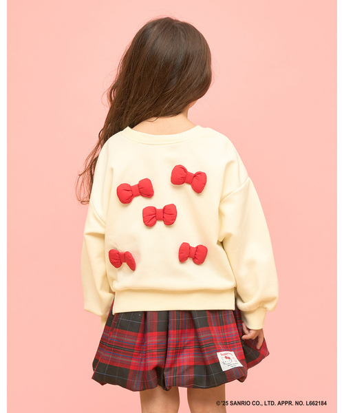 Lycee mine（リセマイン）の「【サンリオキャラクターズ】【どちらが前でもOK】【速乾裏毛】ハローキティ立体リボン付きスウェット（スウェット・キッズ・ブラック/ブルーグレー/ライトピンク/アイボリー・140cm/130cm/120cm/110cm/100cm）」の16枚目の写真