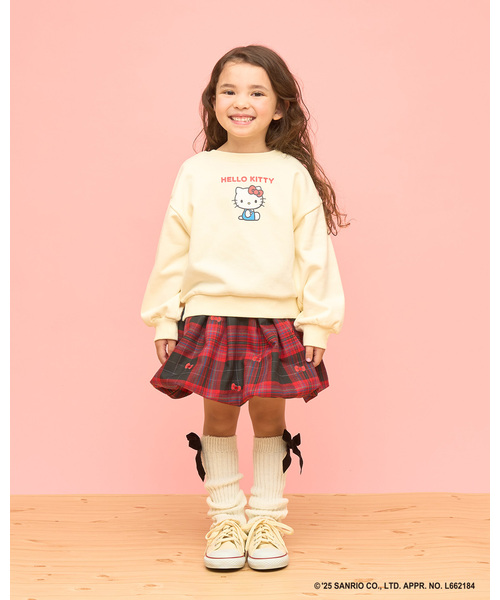 Lycee mine（リセマイン）の「【サンリオキャラクターズ】【どちらが前でもOK】【速乾裏毛】ハローキティ立体リボン付きスウェット（スウェット・キッズ・ブラック/ブルーグレー/ライトピンク/アイボリー・140cm/130cm/120cm/110cm/100cm）」の17枚目の写真