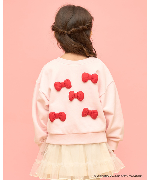 Lycee mine（リセマイン）の「【サンリオキャラクターズ】【どちらが前でもOK】【速乾裏毛】ハローキティ立体リボン付きスウェット（スウェット・キッズ・ブラック/ブルーグレー/ライトピンク/アイボリー・140cm/130cm/120cm/110cm/100cm）」の20枚目の写真