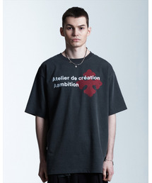AAMBITION（アアンビション）の「アトリエクロスTシャツ（チャコール）（Tシャツ/カットソー）」