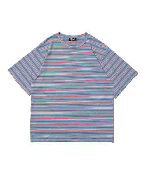 CARGOBROS(カーゴブロス)の「ダンガラストライプ半袖Tシャツ (ブルー)(Tシャツ/カットソー・メンズ・その他・FREE)」の1枚目の写真