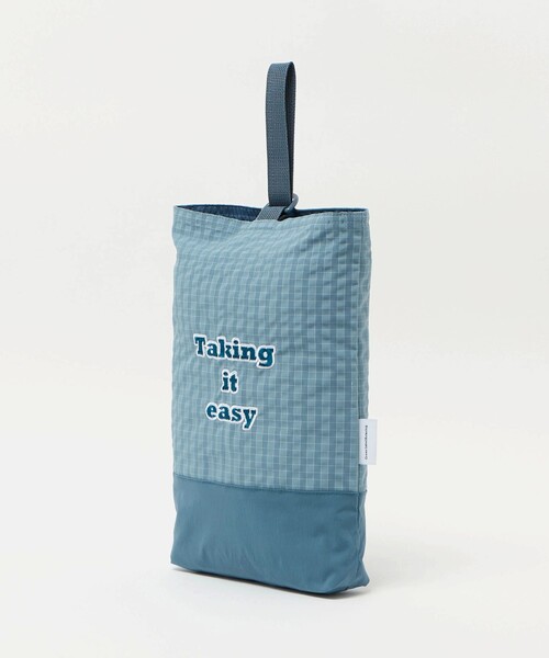 green label relaxing(グリーンレーベルリラクシング)の「シューズバッグ(レタード) / キッズ(トートバッグ・キッズ・ダークグレー/ライトブルー・FREE)」の5枚目の写真