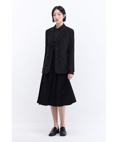 MUSINSA STANDARD WOMAN（ムシンサスタンダードウーマン）の「ウィメンズスリムフィットシャツ[ブラック]（シャツ/ブラウス・レディース・その他・MEDIUM/SMALL/X-SMALL/LARGE）」の4枚目の写真