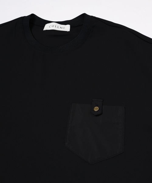 CULLNI(クルニ)の「Dry Stretch Cloth Contrast Panel Short Sleeve Pullover(Tシャツ/カットソー・メンズ・ブラウン/ブラック/ネイビー・2/1/0)」の14枚目の写真