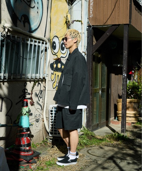 ムラサキスポーツ(ムラサキスポーツ)の「DEAR LAUREL/ディアローレル DOT DOBBY CARGO SHORTS 【ピグメント加工】ショーツ DL26S-3303(その他パンツ・メンズ・ブラック/オリーブ・M/L/XL)」の1枚目の写真