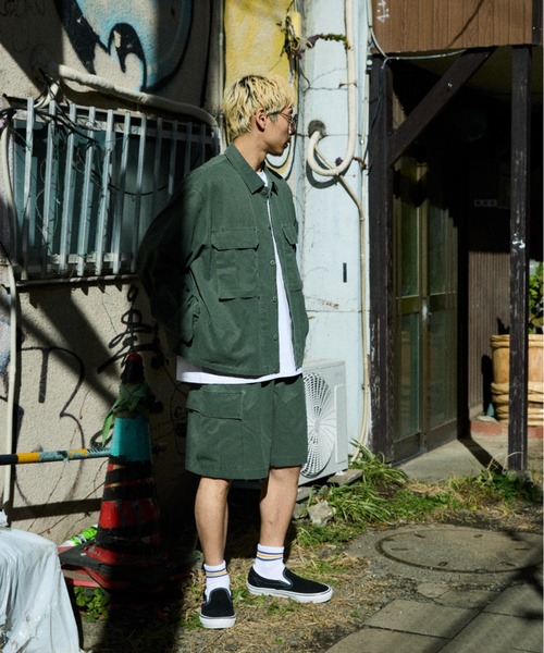ムラサキスポーツ(ムラサキスポーツ)の「DEAR LAUREL/ディアローレル DOT DOBBY CARGO SHORTS 【ピグメント加工】ショーツ DL26S-3303(その他パンツ・メンズ・ブラック/オリーブ・M/L/XL)」の8枚目の写真