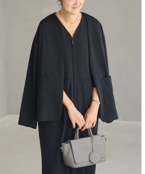 LIVETART（リヴェタート）の「《LIVETART》ストレッチツイルジャケット（その他アウター・レディース・キャメル/ネイビー/ブラック・FREE）」の6枚目の写真