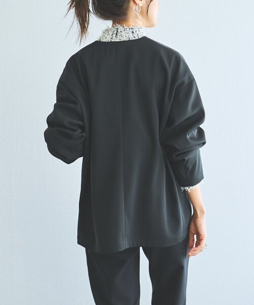 LIVETART（リヴェタート）の「《LIVETART》ストレッチツイルジャケット（その他アウター・レディース・キャメル/ネイビー/ブラック・FREE）」の9枚目の写真