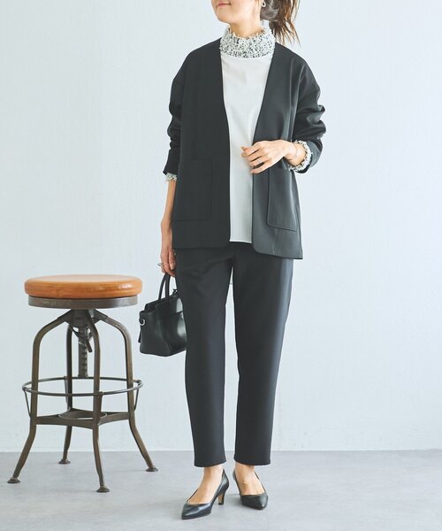 LIVETART（リヴェタート）の「《LIVETART》ストレッチツイルジャケット（その他アウター・レディース・キャメル/ネイビー/ブラック・FREE）」の10枚目の写真