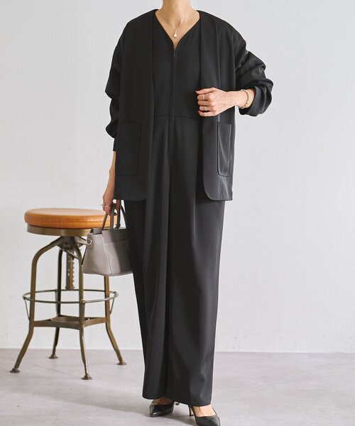 LIVETART（リヴェタート）の「《LIVETART》ストレッチツイルジャケット（その他アウター・レディース・キャメル/ネイビー/ブラック・FREE）」の16枚目の写真