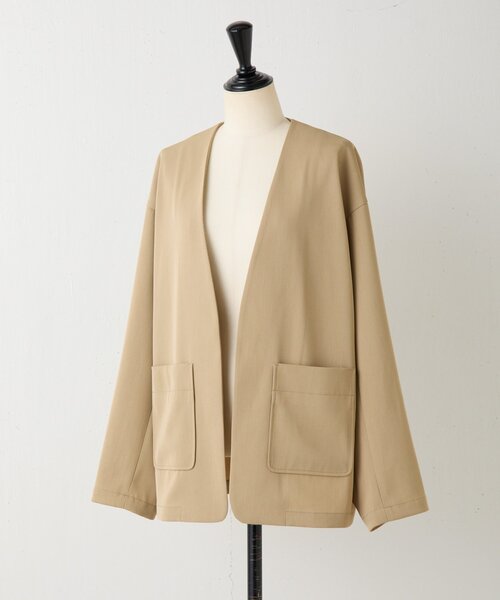 LIVETART（リヴェタート）の「《LIVETART》ストレッチツイルジャケット（その他アウター・レディース・キャメル/ネイビー/ブラック・FREE）」の8枚目の写真