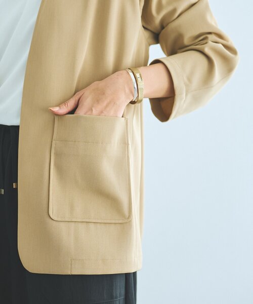 LIVETART（リヴェタート）の「《LIVETART》ストレッチツイルジャケット（その他アウター・レディース・キャメル/ネイビー/ブラック・FREE）」の16枚目の写真