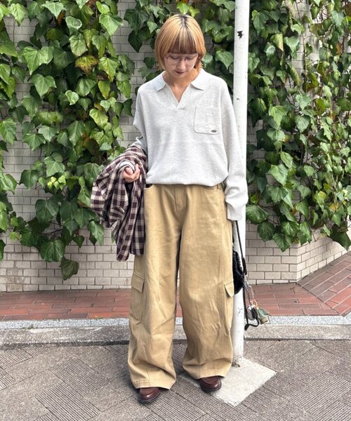 GEVACO（ゲバコ）の「≪ノベルティフェア対象商品≫【GEVACO】スキッパーニットプルオーバー（ニット/セーター・レディース・アイボリー/ネイビー・LARGE/MEDIUM）」の4枚目の写真