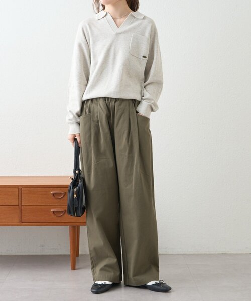 GEVACO（ゲバコ）の「≪ノベルティフェア対象商品≫【GEVACO】スキッパーニットプルオーバー（ニット/セーター・レディース・アイボリー/ネイビー・LARGE/MEDIUM）」の13枚目の写真