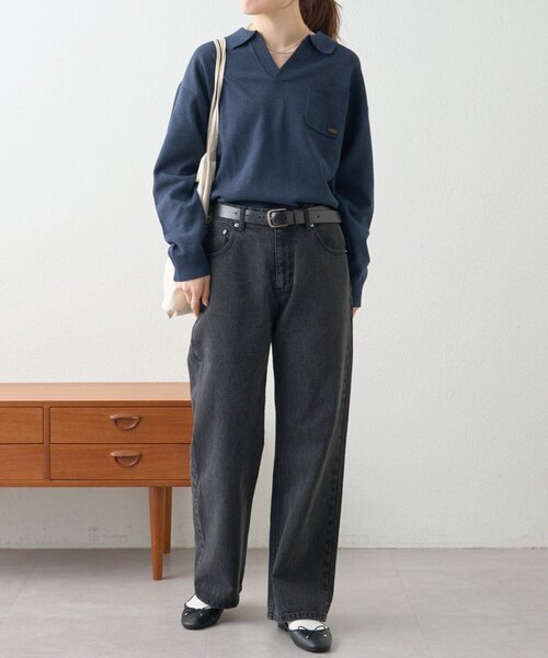 GEVACO（ゲバコ）の「≪ノベルティフェア対象商品≫【GEVACO】スキッパーニットプルオーバー（ニット/セーター・レディース・アイボリー/ネイビー・LARGE/MEDIUM）」の19枚目の写真