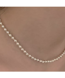 HAS（ハズ）の「SF009 Basic Pearl Silver Ball Necklace（ネックレス）」