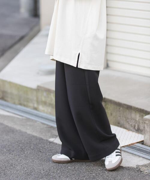 FORK&SPOON（フォークアンドスプーン）の「FORK&SPOON　ダブルクロスイージーパンツ（その他パンツ・レディース・ベージュ/ブラック・1/2）」の5枚目の写真