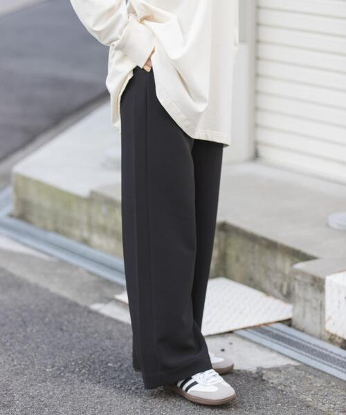 FORK&SPOON（フォークアンドスプーン）の「FORK&SPOON　ダブルクロスイージーパンツ（その他パンツ・レディース・ベージュ/ブラック・1/2）」の8枚目の写真