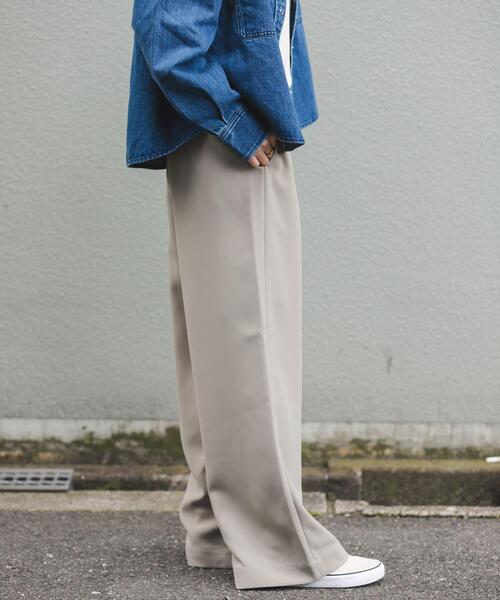 FORK&SPOON（フォークアンドスプーン）の「FORK&SPOON　ダブルクロスイージーパンツ（その他パンツ・レディース・ベージュ/ブラック・1/2）」の16枚目の写真