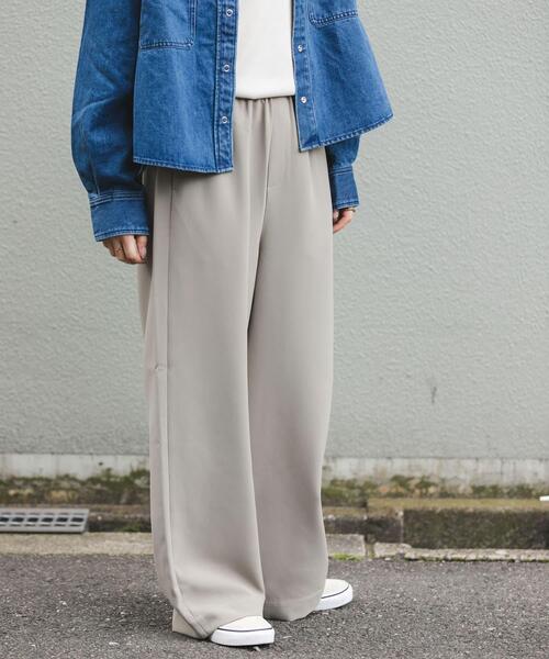 FORK&SPOON（フォークアンドスプーン）の「FORK&SPOON　ダブルクロスイージーパンツ（その他パンツ・レディース・ベージュ/ブラック・1/2）」の17枚目の写真