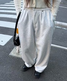 タックワイドスウェットパンツ