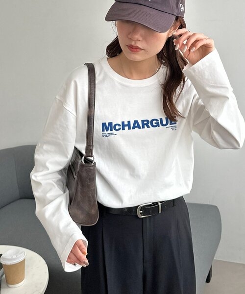 DISCOAT(ディスコート)の「【ユニセックス】シルケットロゴロンT(Tシャツ/カットソー・レディース・チャコールグレー/ホワイト系その他/ホワイト系その他2・SMALL/FREE)」の3枚目の写真