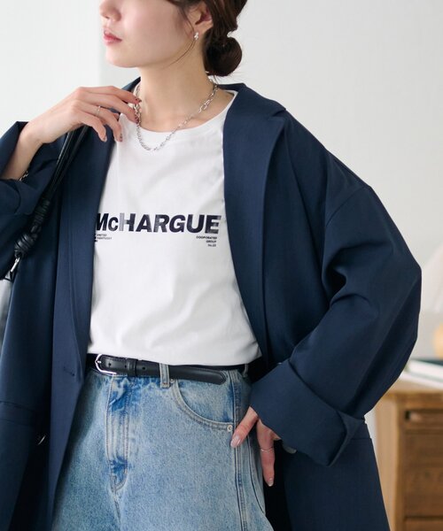 DISCOAT(ディスコート)の「【ユニセックス】シルケットロゴロンT(Tシャツ/カットソー・レディース・チャコールグレー/ホワイト系その他/ホワイト系その他2・SMALL/FREE)」の17枚目の写真