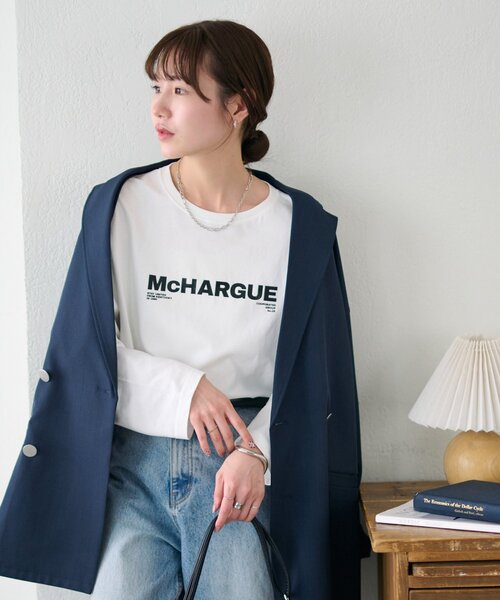 DISCOAT(ディスコート)の「【ユニセックス】シルケットロゴロンT(Tシャツ/カットソー・レディース・チャコールグレー/ホワイト系その他/ホワイト系その他2・SMALL/FREE)」の18枚目の写真
