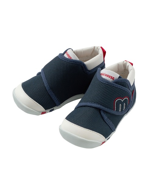 MIKI HOUSE（ミキハウス）の「【WEB限定】55周年記念モデル ファーストベビーシューズ（ベビーシューズ/ベビーソックス・キッズ・ブルー/ネイビー/イエロー/ラベンダー/ホワイト/レッド/グリーン/ピンク・12cm/13cm/12.5cm/13.5cm/11.5cm）」の3枚目の写真