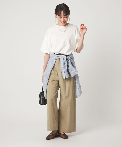 green label relaxing(グリーンレーベルリラクシング)の「ギャザースリーブ プルオーバー カットソー(Tシャツ/カットソー・レディース・オフホワイト/ブラック/ブラウン/その他1/その他2・FREE)」の8枚目の写真