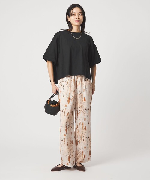 green label relaxing(グリーンレーベルリラクシング)の「ギャザースリーブ プルオーバー カットソー(Tシャツ/カットソー・レディース・オフホワイト/ブラック/ブラウン/その他1/その他2・FREE)」の12枚目の写真