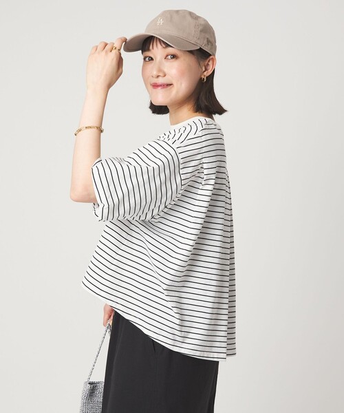 green label relaxing(グリーンレーベルリラクシング)の「ギャザースリーブ プルオーバー カットソー(Tシャツ/カットソー・レディース・オフホワイト/ブラック/ブラウン/その他1/その他2・FREE)」の17枚目の写真