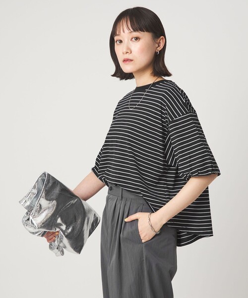 green label relaxing(グリーンレーベルリラクシング)の「ギャザースリーブ プルオーバー カットソー(Tシャツ/カットソー・レディース・オフホワイト/ブラック/ブラウン/その他1/その他2・FREE)」の22枚目の写真