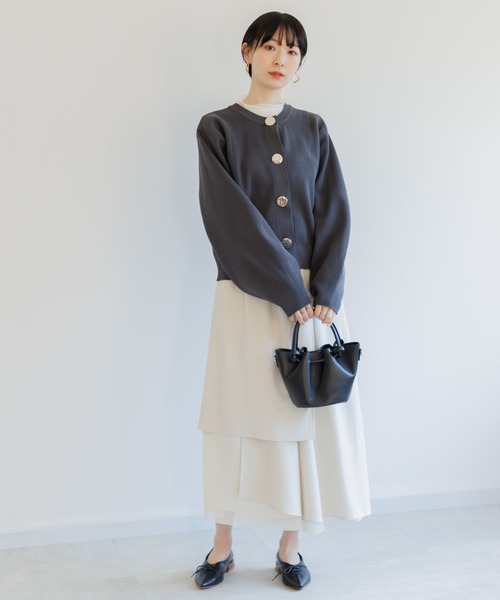 Paradise Picnic（パラダイスピクニック）の「シアー変形レイヤードパンツ（その他パンツ・レディース・ブラック/アイボリー/ブルー・FREE）」の4枚目の写真