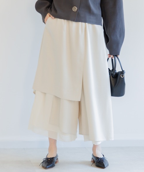 Paradise Picnic（パラダイスピクニック）の「シアー変形レイヤードパンツ（その他パンツ・レディース・ブラック/アイボリー/ブルー・FREE）」の8枚目の写真