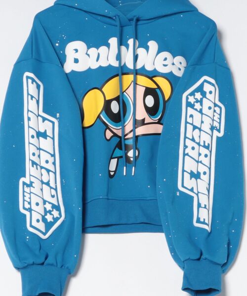 ADPOSION（アドポーション）の「【THE POWERPUFF GIRLS / パワーパフガールズ】ガールズプリント クロップドラメフーディー セットアップ対応（パーカー・レディース・グリーン/レッド/ブルー・FREE）」の18枚目の写真