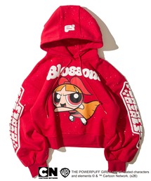 ADPOSION | 【THE POWERPUFF GIRLS / パワーパフガールズ】ガールズプリント クロップドラメフーディー セットアップ対応(パーカー)