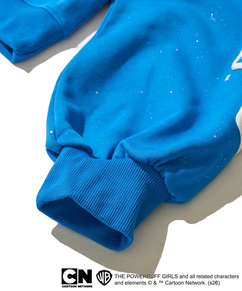 ADPOSION（アドポーション）の「【THE POWERPUFF GIRLS / パワーパフガールズ】ガールズプリント クロップドラメフーディー セットアップ対応（パーカー・レディース・グリーン/レッド/ブルー・FREE）」の13枚目の写真