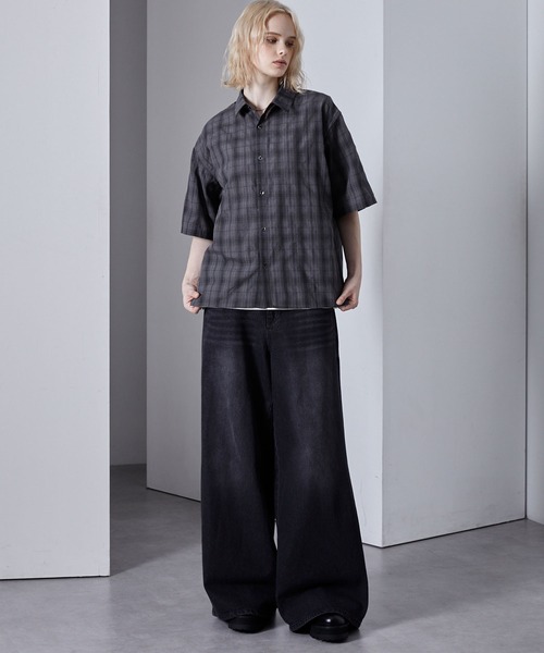 Loose/ルース(ルース)の「セミシアー ベーシック ワッシャーチェックシャツ(シャツ/ブラウス・メンズ・ホワイト/ダークグレー/ブルー・S/L/M)」の14枚目の写真
