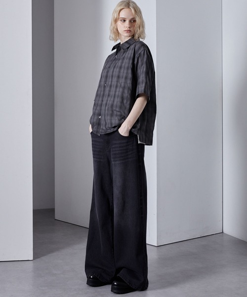 Loose/ルース(ルース)の「セミシアー ベーシック ワッシャーチェックシャツ(シャツ/ブラウス・メンズ・ホワイト/ダークグレー/ブルー・S/L/M)」の16枚目の写真