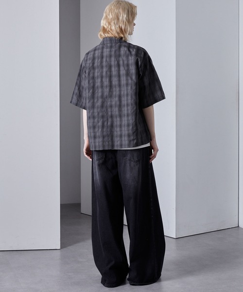 Loose/ルース(ルース)の「セミシアー ベーシック ワッシャーチェックシャツ(シャツ/ブラウス・メンズ・ホワイト/ダークグレー/ブルー・S/L/M)」の17枚目の写真