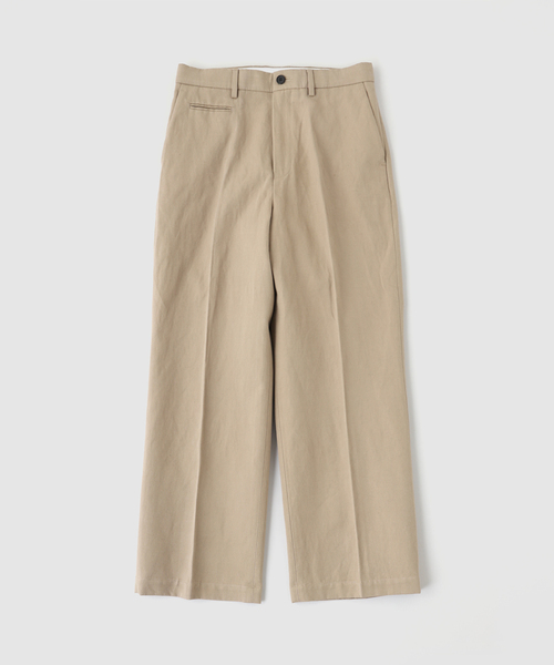 MATSUFUJI（マツフジ）の「MATSUFUJI / マツフジ CL WIDE TROUSERS（スラックス・メンズ・ブラック/ベージュ・2/3）」の2枚目の写真
