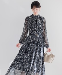 Paradise Picnic | TRANOI. スタンドカラーレトロフラワーワンピース(ワンピース)