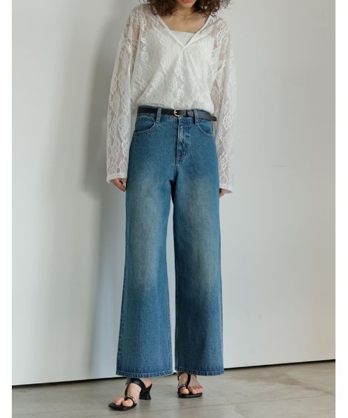 Re:EDIT（リエディ）の「スクエアトゥメタルモチーフヒールトングサンダル（サンダル・レディース・ホワイト/モカ/ブラック・X-LARGE/LARGE/MEDIUM/SMALL）」の17枚目の写真